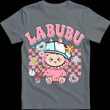 Createyou Labubu, rózsaszín - Gyermek - Szürke - XL gyerek póló