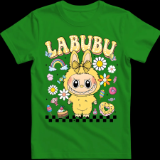 Createyou Labubu, sárgában - Férfi - Zöld - M férfi póló