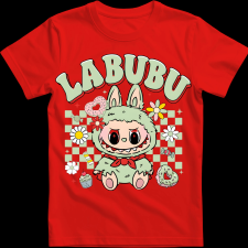 Createyou Labubu, világoszöld - Férfi - Piros - 2XL férfi póló