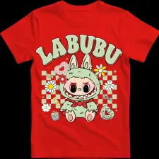 Createyou Labubu, világoszöld - Férfi - Piros - 3XL férfi póló