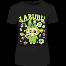 Createyou Labubu, zöld - Női - Fekete - L női póló