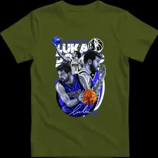 Createyou Luka Doncic - Gyermek - Sötétzöld - L gyerek póló