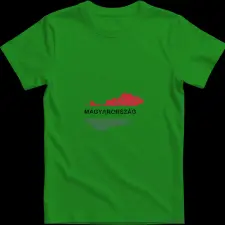 Createyou Magyarország, kopott - Gyermek , Zöld , XL gyerek póló