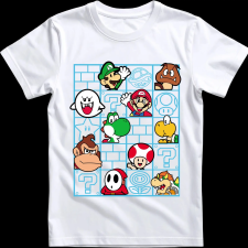 Createyou Mario figurák - Férfi - Fehér - 2XL férfi póló