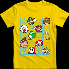 Createyou Mario figurák - Férfi - Sárga - M