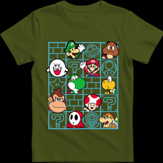 Createyou Mario figurák - Férfi - Sötétzöld - L