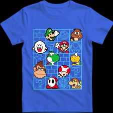 Createyou Mario figurák - Gyermek - Királykék - L gyerek póló