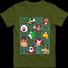 Createyou Mario figurák - Gyermek - Sötétzöld - M