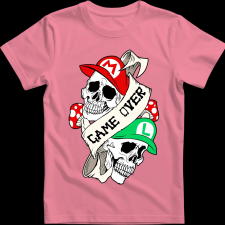 Createyou Mario Game Over - Férfi - Pink - XL férfi póló