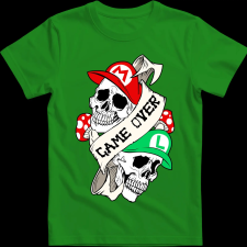 Createyou Mario Game Over - Férfi - Zöld - L férfi póló