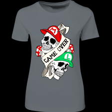Createyou Mario Game Over - Női - Szürke - S női póló