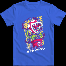 Createyou Mario Land húsevő növény - Férfi - Királykék - XL férfi póló