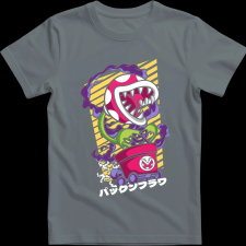 Createyou Mario Land húsevő növény - Gyermek - Szürke - L gyerek póló