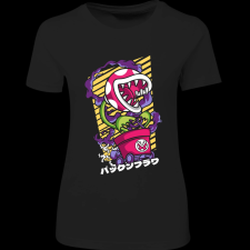 Createyou Mario Land húsevő növény - Női - Fekete - S női póló