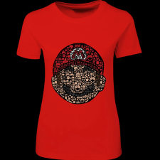 Createyou Mario - Női - Piros - M női póló