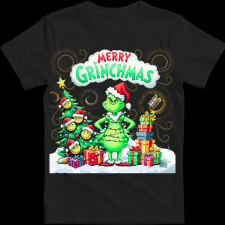 Createyou Merry Grinchmas - Férfi - Fekete - M férfi póló