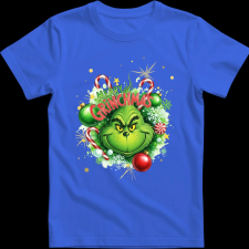 Createyou Merry Grinchmas - Férfi - Királykék - 3XL férfi póló
