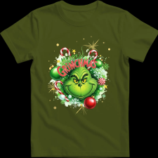 Createyou Merry Grinchmas - Férfi - Sötétzöld - S férfi póló