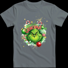 Createyou Merry Grinchmas - Férfi - Szürke - S férfi póló