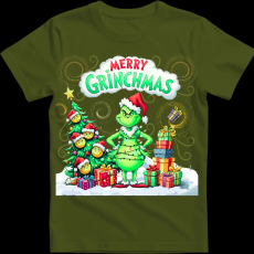 Createyou Merry Grinchmas - Gyermek - Sötétzöld - XL