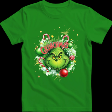 Createyou Merry Grinchmas - Gyermek - Zöld - L gyerek póló