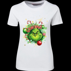 Createyou Merry Grinchmas - Női - Fehér - 2XL