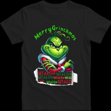 Createyou Merry Grinchmas, utálom - Férfi - Fekete - XL