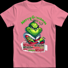 Createyou Merry Grinchmas, utálom - Férfi - Pink - 2XL férfi póló