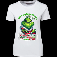 Createyou Merry Grinchmas, utálom - Női - Fehér - L