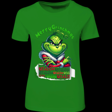 Createyou Merry Grinchmas, utálom - Női - Zöld - S