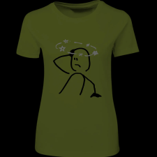 Createyou Miért is látok csillagokat - Női , Sötétzöld , 2XL női póló