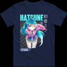 Createyou Miku Hatsune - Férfi - Sötétkék - XL férfi póló