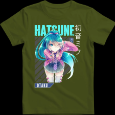 Createyou Miku Hatsune - Gyermek - Sötétzöld - M gyerek póló