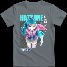 Createyou Miku Hatsune - Gyermek - Szürke - XS gyerek póló