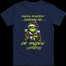 Createyou Minden rendben Grinch - Férfi - Sötétkék - XL férfi póló