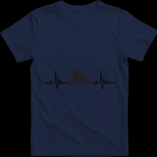 Createyou Motoros ekg - Férfi , Sötétkék , L férfi póló