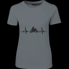Createyou Motoros ekg - Női , Szürke , M női póló