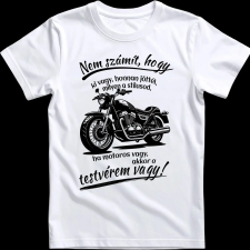 Createyou Motoros testvér vagy - Férfi - Fehér - M férfi póló