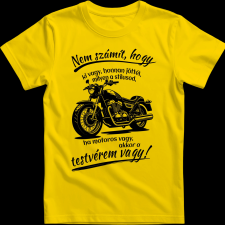 Createyou Motoros testvér vagy - Férfi - Sárga - 2XL férfi póló
