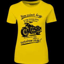 Createyou Motoros testvér vagy - Női - Sárga - 2XL női póló
