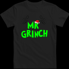 Createyou Mr Grinch - Gyermek - Fekete - XL gyerek póló