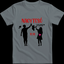 Createyou Nagytesó leszek - Gyermek , Szürke , XS gyerek póló