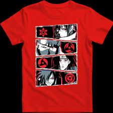 Createyou Naruto Sharinganok - Férfi - Piros - L férfi póló