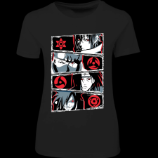 Createyou Naruto Sharinganok - Női - Fekete - S női póló