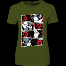 Createyou Naruto Sharinganok - Női - Sötétzöld - M női póló