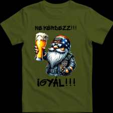 Createyou Ne kérdezz, igyál - Férfi - Sötétzöld - 2XL férfi póló