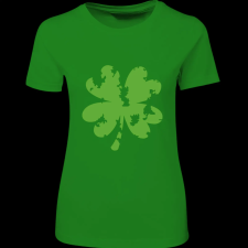 Createyou Négylevelű lóhere - Női , Zöld , 2XL női póló