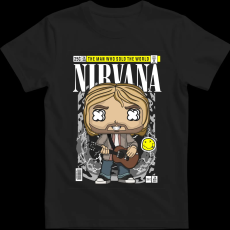 Createyou Nirvana Kurt Cobain - Férfi - Fekete - S