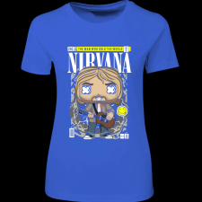 Createyou Nirvana Kurt Cobain - Női - Királykék - S női póló