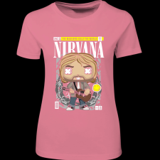 Createyou Nirvana Kurt Cobain - Női - Pink - M női póló